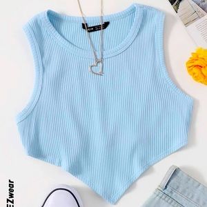 Blue Crop Top
